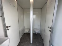 Toiletwagen Type A wit, wasbak en spiegel