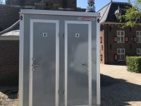Toiletwagen Type A grijs, buitenkant